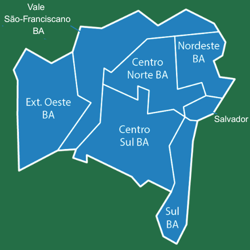 Imagem do Mapa das Regiões da BA